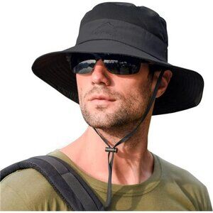 Wide Brim Sun Hat UPF 50 Fishing Hiking Outdoor Hat Men Women Breathable UV